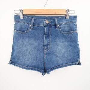BDG Urban Outfitters Jean Shorts Blue Katie Super High Rise Waist Stretchy 28